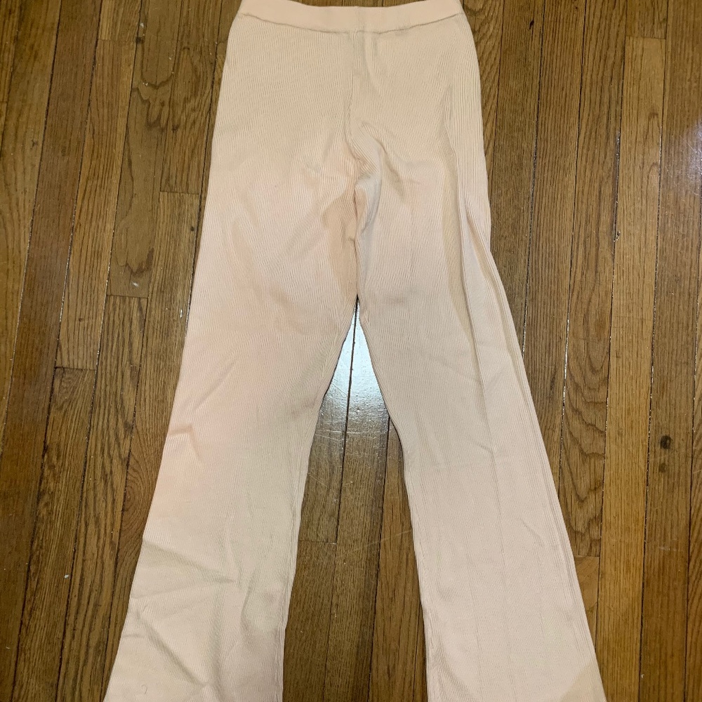 Beige Flared Pants